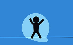 black male stick illustration